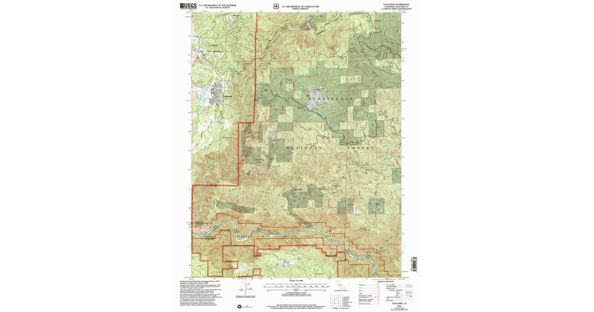 Springfield California Map 2001 Map of Tuolumne, Arastraville, CA — High-Res | Pastmaps
