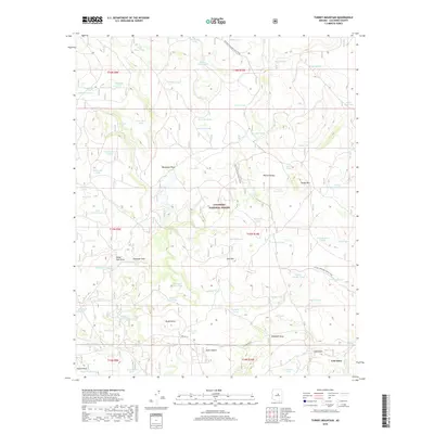 2018 Map of Turkey Mountain, 2018 Print