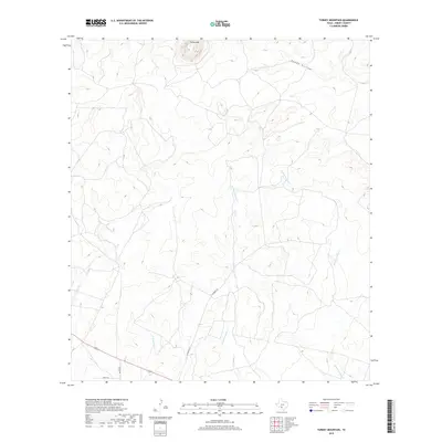 2019 Map of Turkey Mountain, 2019 Print