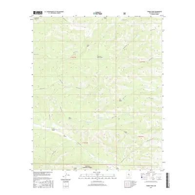2017 Map of Turkey Peak, 2017 Print