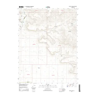 2014 Map of Tusher Canyon, 2014 Print