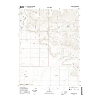 2017 Map of Tusher Canyon, 2017 Print