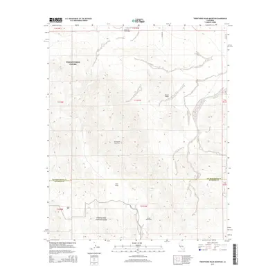 2015 Map of Twentynine Palms Mountain, 2015 Print