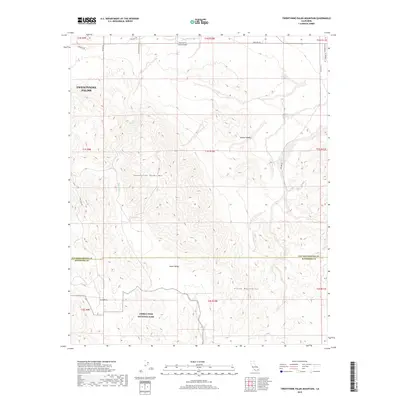 2018 Map of Twentynine Palms Mountain, 2018 Print
