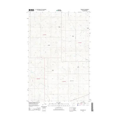 2014 Map of Twin Buttes, 2014 Print