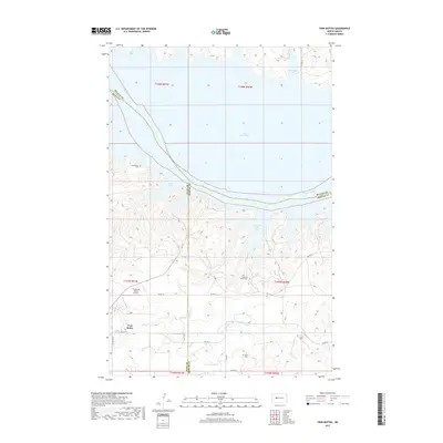2017 Map of Twin Buttes, 2017 Print
