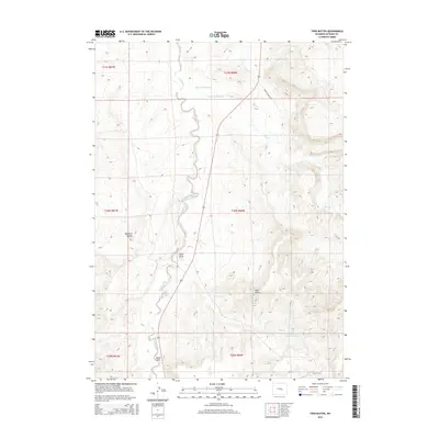 2015 Map of Twin Buttes, 2015 Print