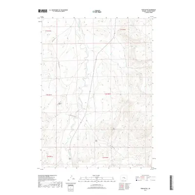 2017 Map of Twin Buttes, 2017 Print