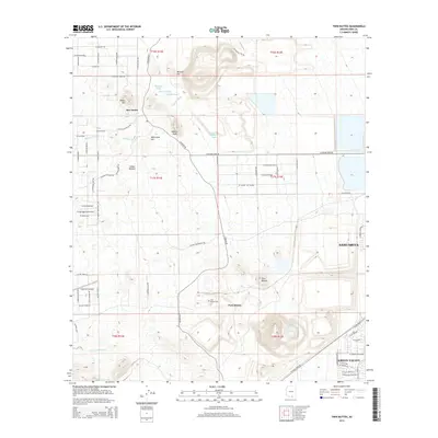 2014 Map of Twin Buttes, 2014 Print