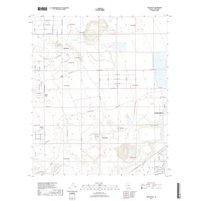 2018 Map of Twin Buttes, 2018 Print