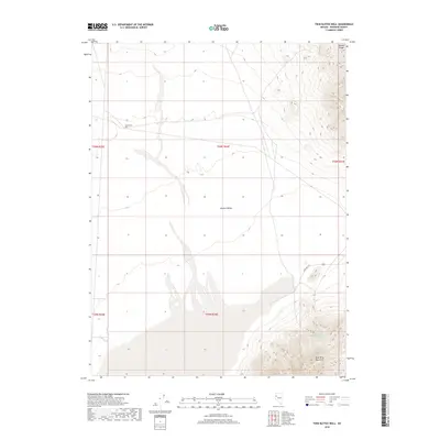 2018 Map of Twin Buttes Well, 2018 Print