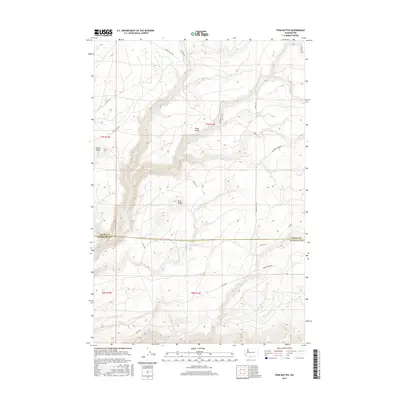 2017 Map of Twin Buttes, 2017 Print