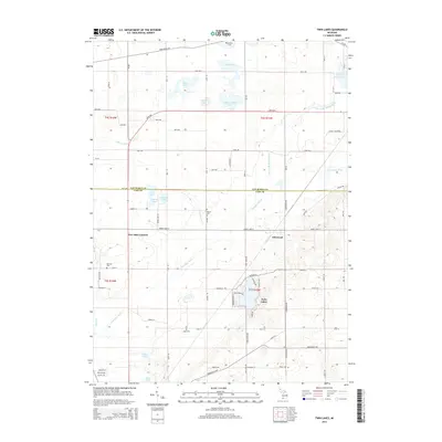 2014 Map of Twin Lakes, 2014 Print