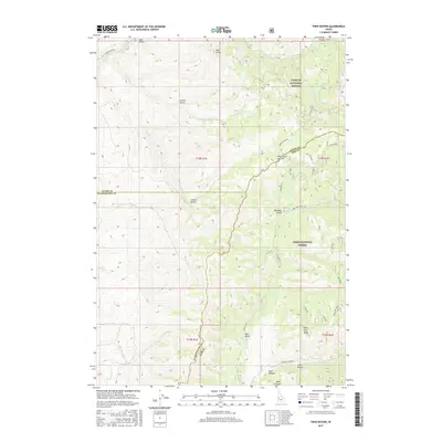 2017 Map of Twin Sisters, 2017 Print