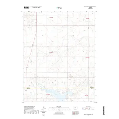 2019 Map of Two Buttes Reservoir, 2019 Print