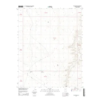 2014 Map of Two Red Mesas, 2014 Print