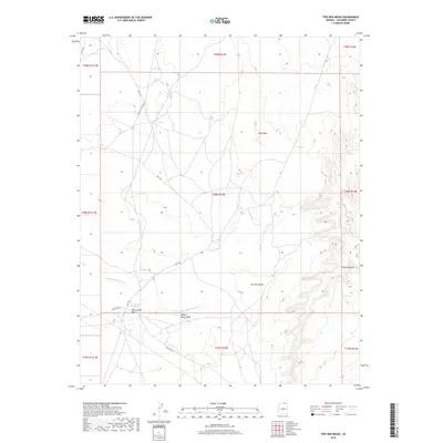 2018 Map of Two Red Mesas, 2018 Print