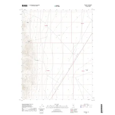 2018 Map of Tybo Well, 2018 Print