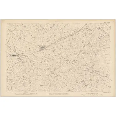 1907 Map of Tyrone - Sheet 44, 1910 Print