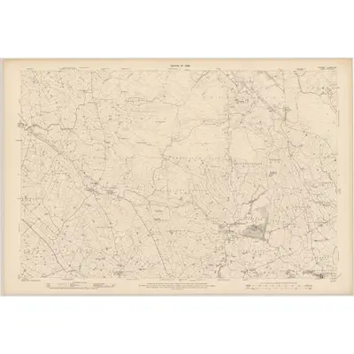1907 Map of Tyrone - Sheet 52, 1909 Print