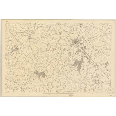 1834 Map of Tyrone - Sheet 54, 1837 Print