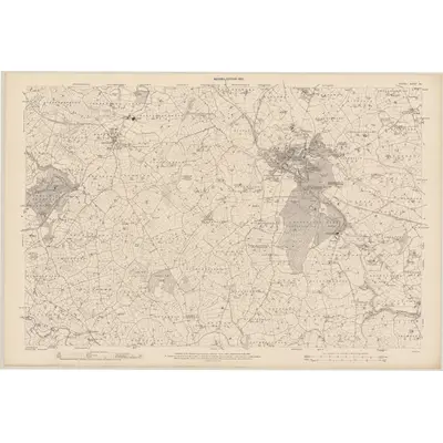 1907 Map of Tyrone - Sheet 54, 1910 Print