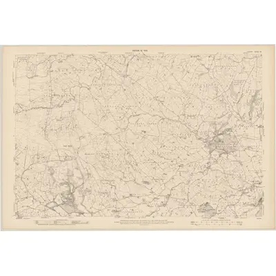 1907 Map of Tyrone - Sheet 58, 1910 Print