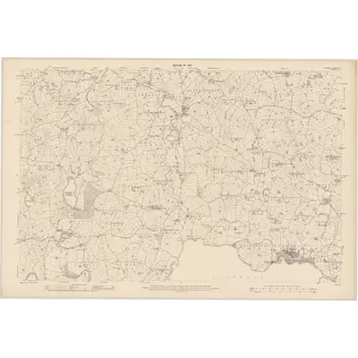 1907 Map of Tyrone - Sheet 61, 1910 Print