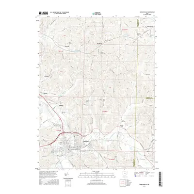 2016 Map of Uhrichsville, 2016 Print