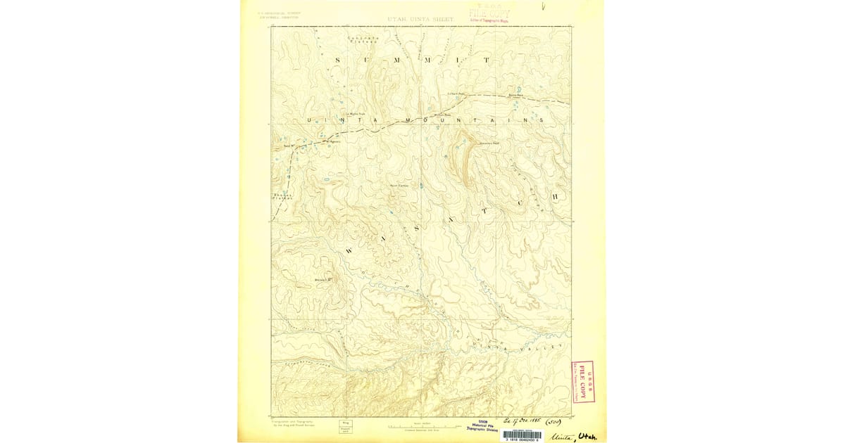Old Maps of Altamont UT for Genealogy - Uinta Duchesne County Ut Usgs Topo 1885 Og 1200x630