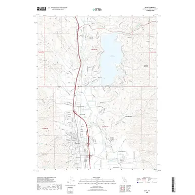 2018 Map of Ukiah, 2018 Print