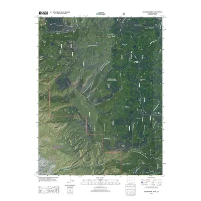 2013 Map of Uncompahgre Butte, 2013 Print