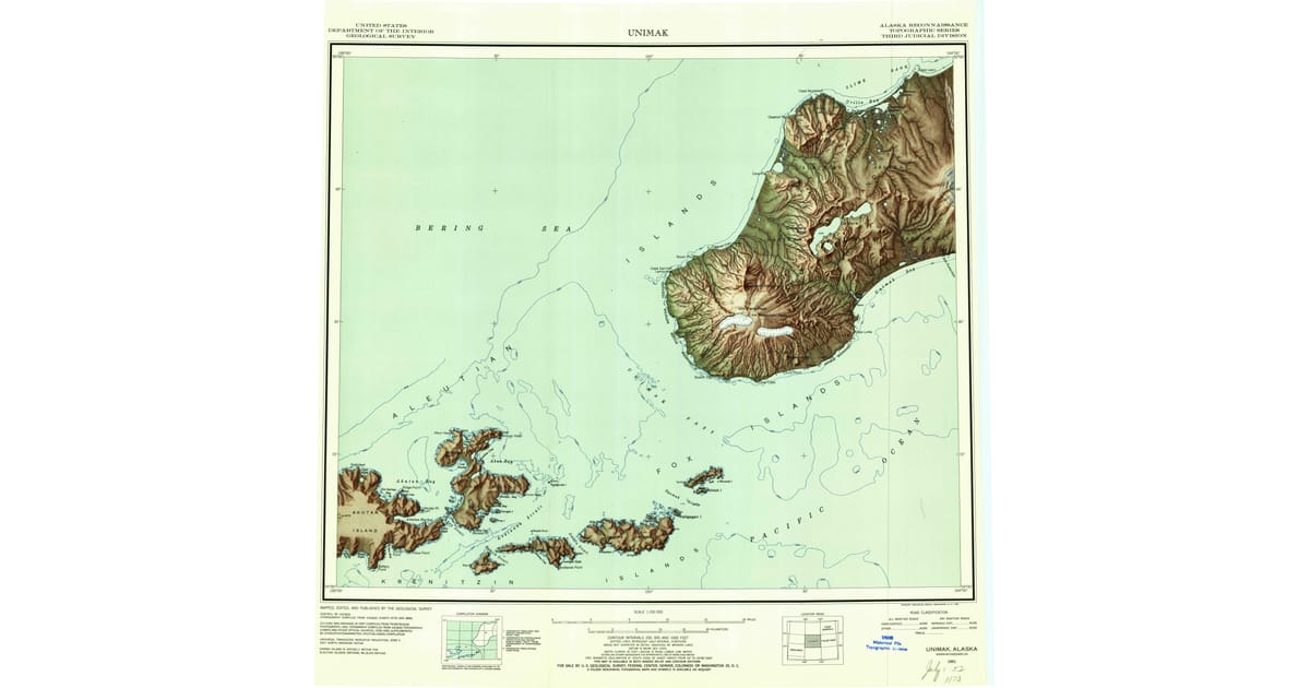 1950s Maps of Akutan AK Pastmaps - Unimak Aleutians East County Ak Usgs Topo 1951 P1952 Og 1200x630 