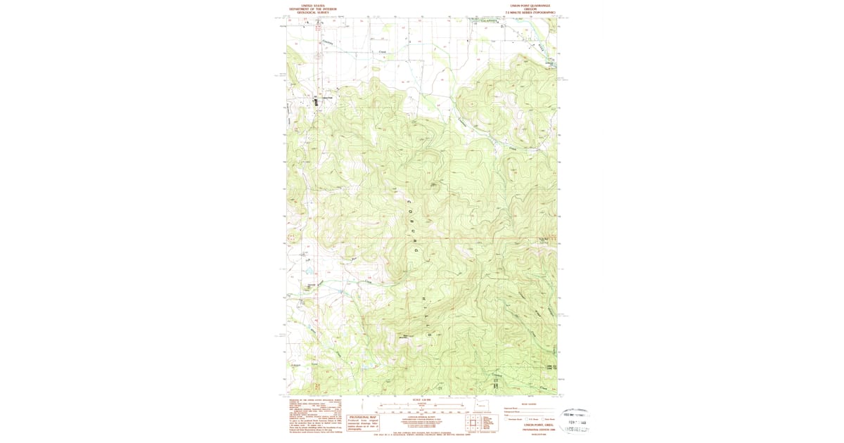 1988 Map of Union Point, Linn County, OR — High-Res | Pastmaps
