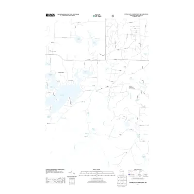 2013 Map of Upper Eau Claire Lake, 2013 Print