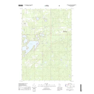 2018 Map of Upper Eau Claire Lake, 2018 Print