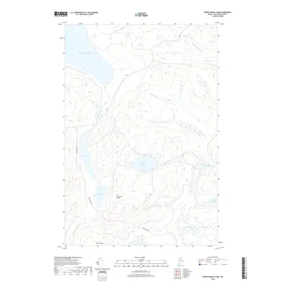 2018 Map of Upper Russell Pond, 2018 Print