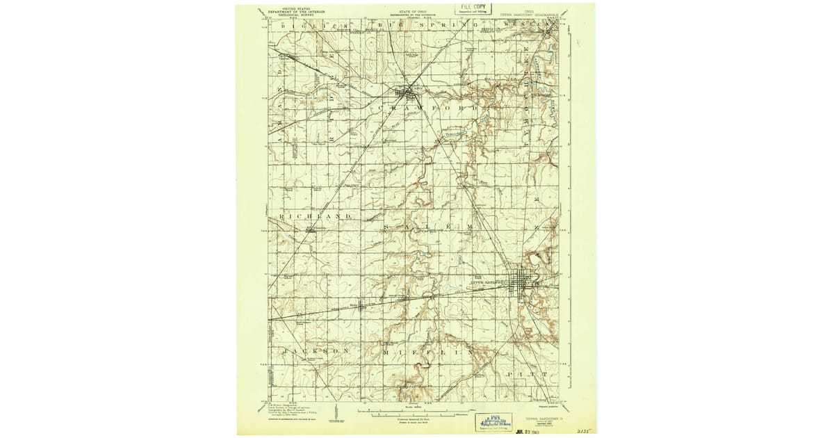1900 1909 Maps of Kirby OH Pastmaps - Upper Sandusky Wyandot County Oh Usgs Topo 1907 P1943 Og 1200x630