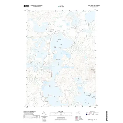 2019 Map of Upper Saranac Lake, 2019 Print