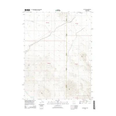 2014 Map of Utah Peak, 2014 Print