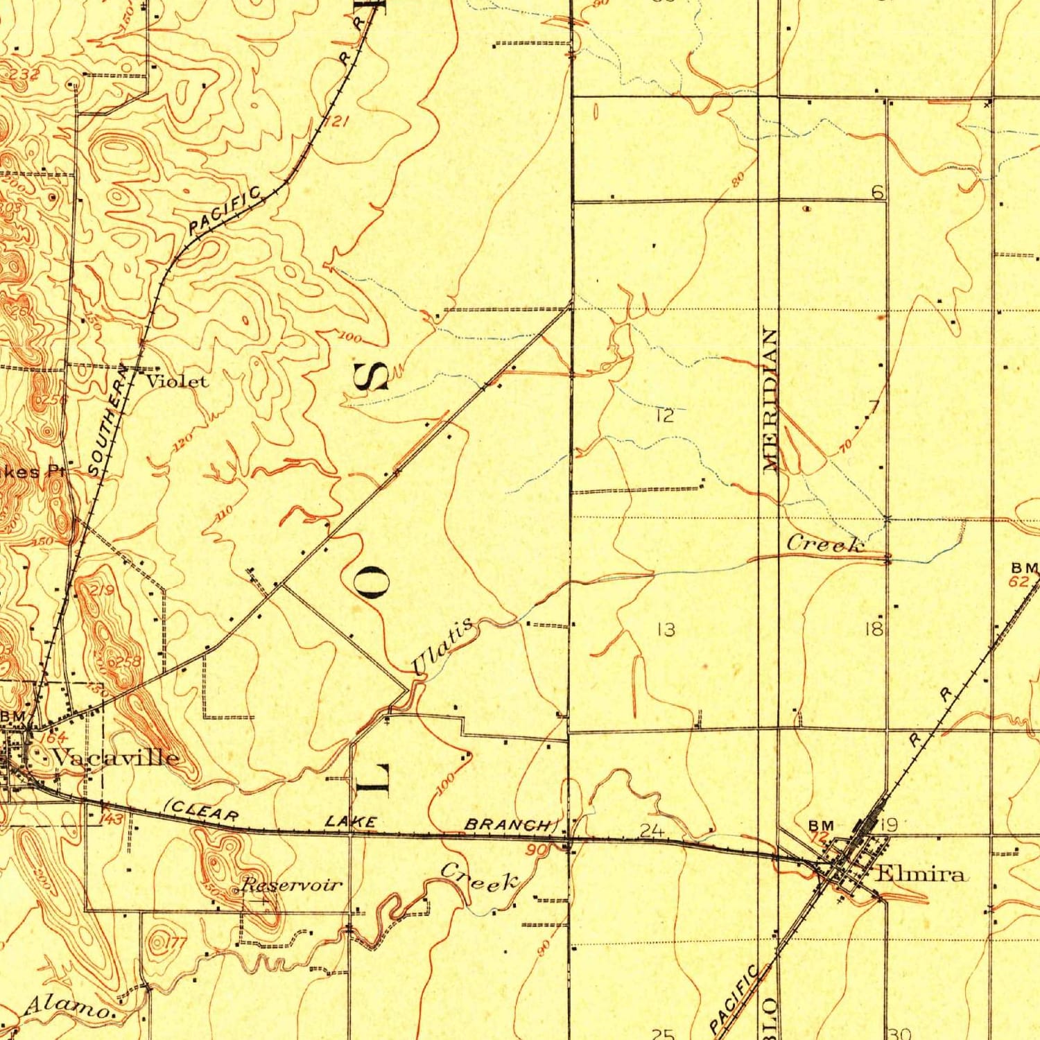 1908 Map of Vacaville, CA — High-Res | Pastmaps