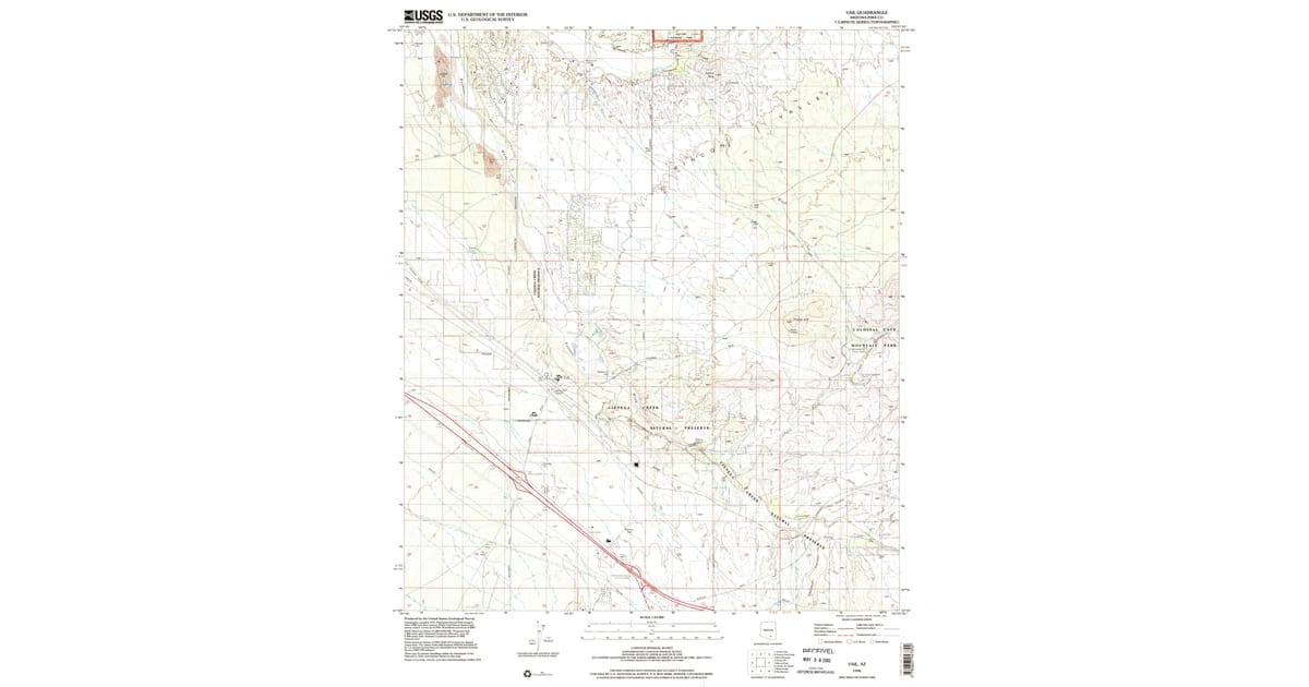 1996 Map of Vail, AZ — High-Res | Pastmaps