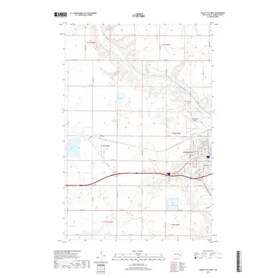 2017 Map of Valley City West, 2017 Print