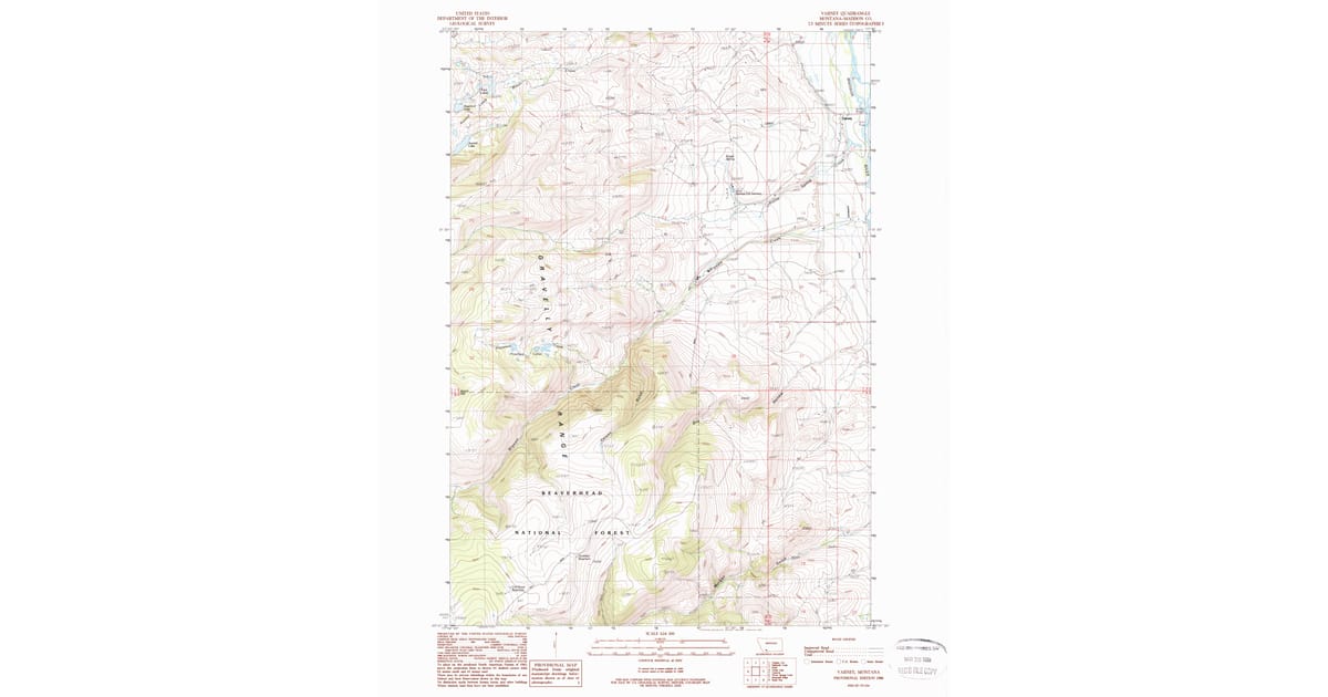 1980s Maps of Varney, MT | Pastmaps