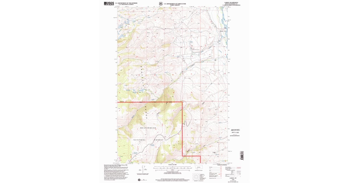1990s Maps of Varney, MT | Pastmaps