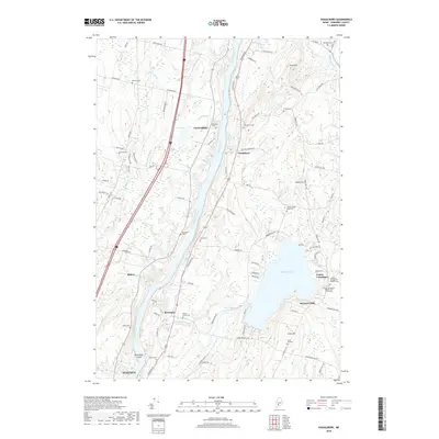 2018 Map of Vassalboro, 2018 Print