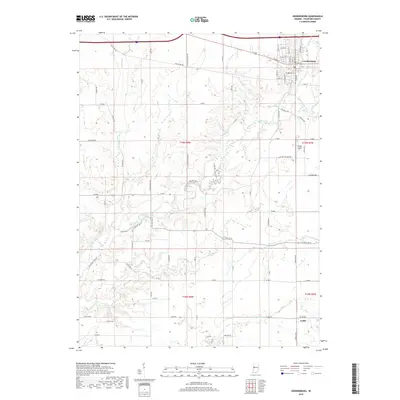 2019 Map of Veedersburg, 2019 Print
