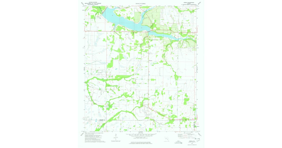 Verna Map 1973 Map of Verna, Waterbury, FL — High-Res | Pastmaps