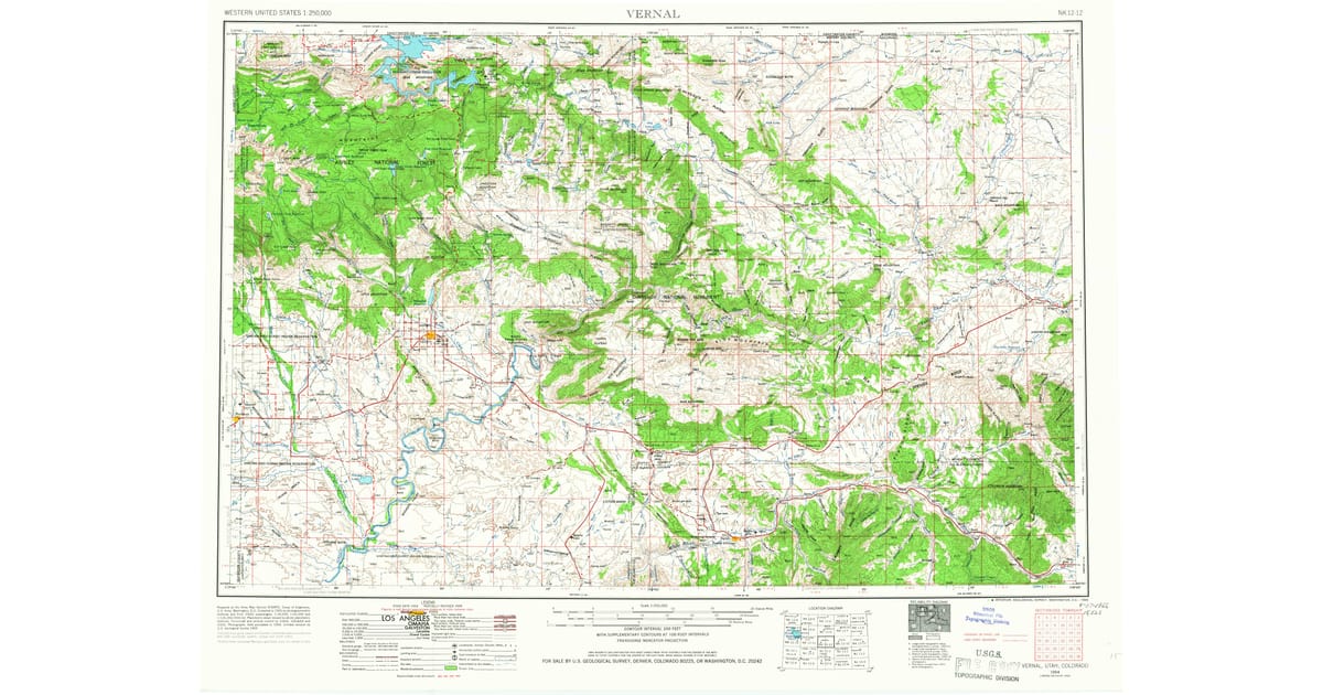 1950s Maps of Naples UT Pastmaps - Vernal Uintah County Ut Usgs Topo 1954 P1966 Og 1200x630 
