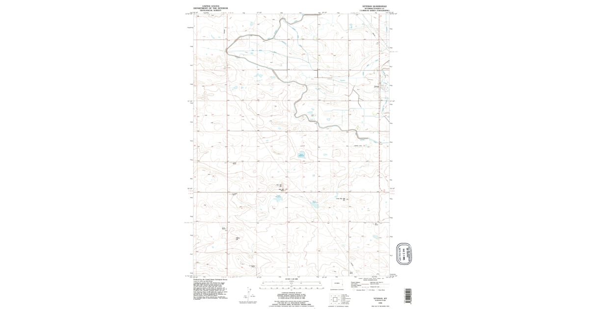 1990s Maps of Veteran, WY | Pastmaps